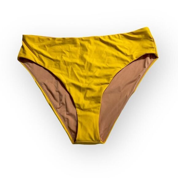 J. Crew Other - J.Crew Classic High Rise Bikini Bottom Women's Plus XXL Yellow NWT